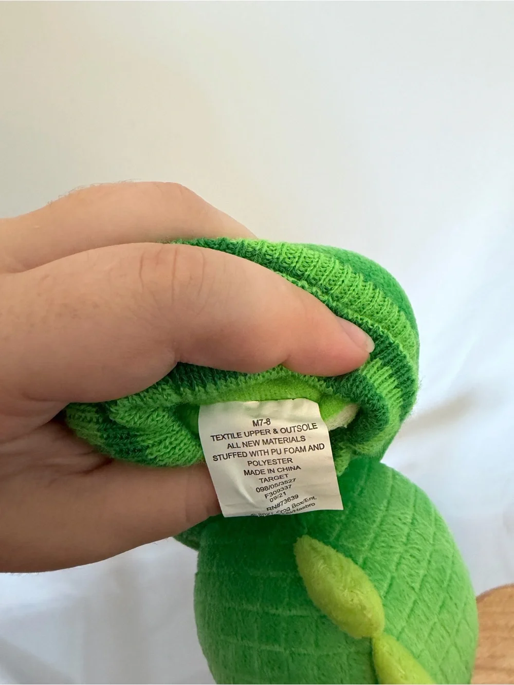 Target Green Plush Gekko Kids Slippers